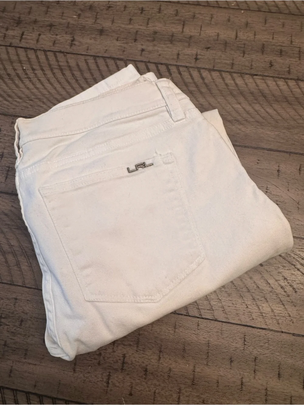 LRL LAUREN JEANS CO RALPH LAUREN White Modern Straight Ankle Jeans